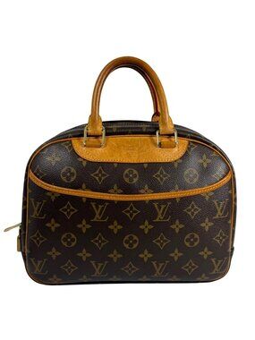 LOUIS VUITTON Trouville LV Monogram Coated Canvas & Vachetta Leather Handbag
